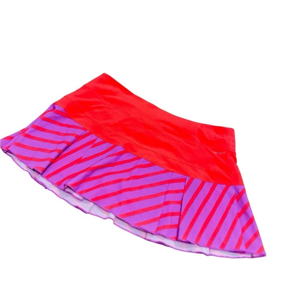 Nike coral & pale Purple striped Athletic tennis pickleball Skort dry fit medium - Picture 2 of 6